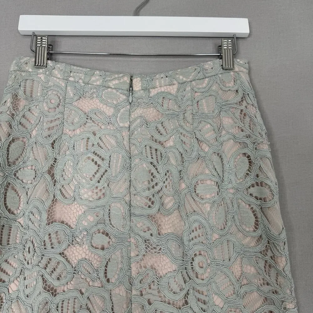 Alexis Women Skirt Set Small Blue Pastel Lace Midi Ruffle Fairy Dainty Whimy Y2K - Picture 9 of 16